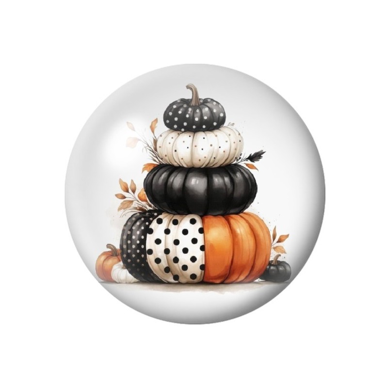 Cabochon en Verre Illustré Halloween 12 à 25mm