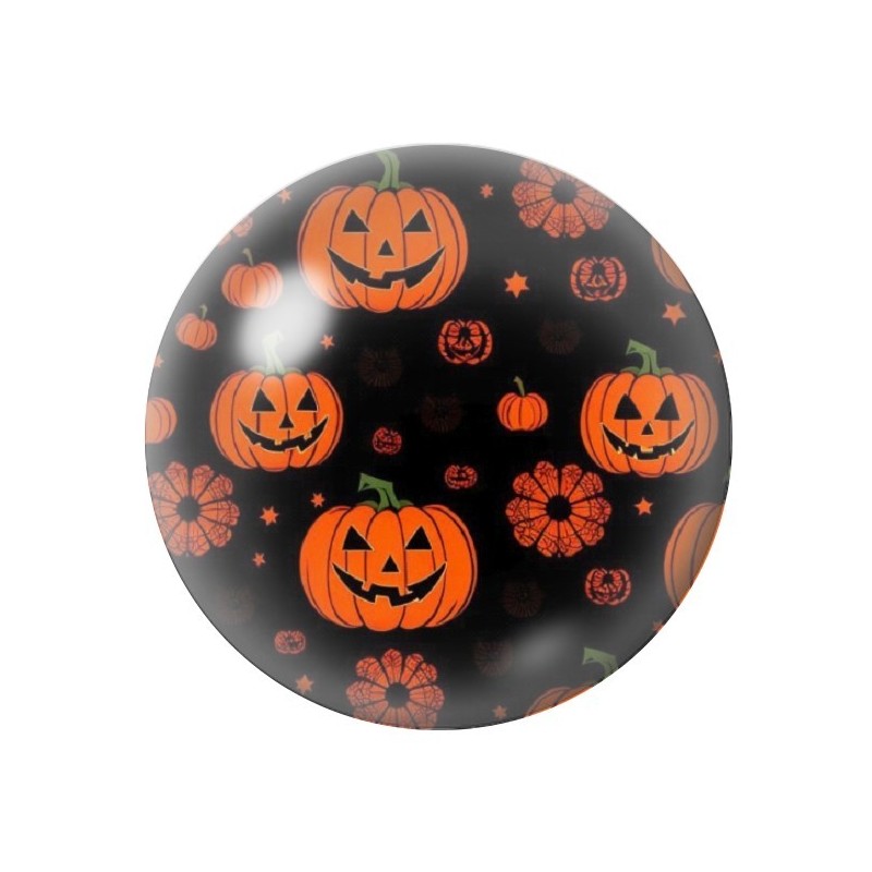 Cabochon en Verre Illustré Citrouilles Halloween 12 à 25mm