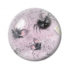 Cabochon en Verre Illustré Halloween 12 à 25mm  pour la Création de Bijoux Fantaisie - DIY