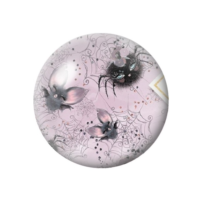 Cabochon en Verre Illustré Halloween 12 à 25mm
