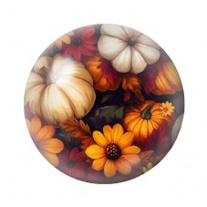 Cabochon en Verre Illustré Citrouilles Fleurs Halloween 12 à 25mm  pour la Création de Bijoux Fantaisie - DIY
