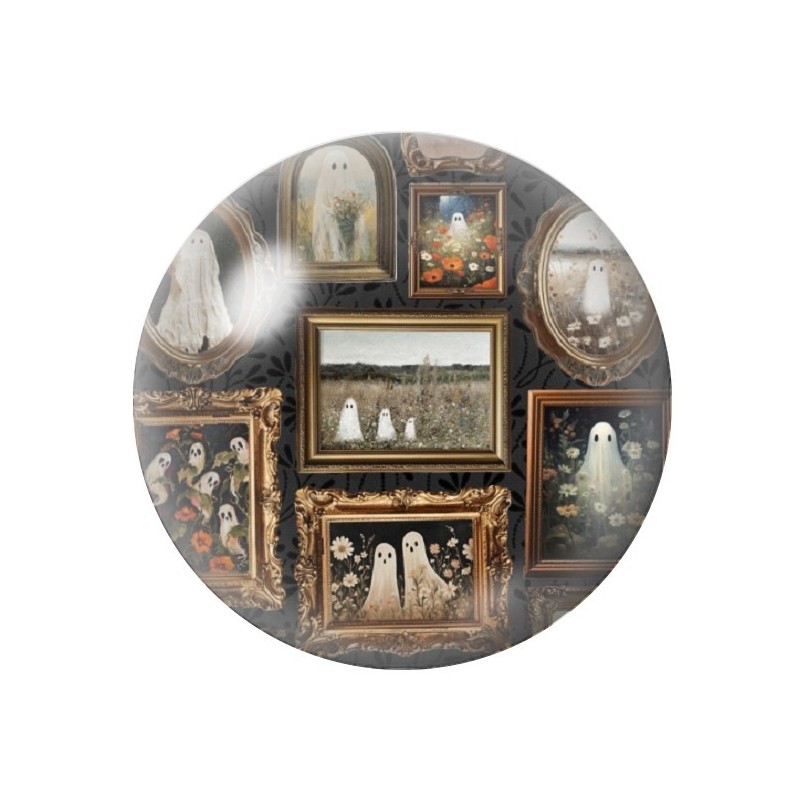 Cabochon en Verre Illustré Cadres Photo Fantômes Halloween 12 à 25mm