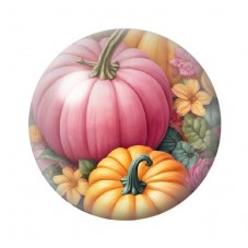 Cabochon en Verre Illustré Citrouilles Halloween 12 à 25mm  pour la Création de Bijoux Fantaisie - DIY