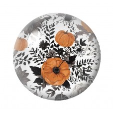 Cabochon en Verre Illustré Citrouille Fleurs Halloween 12 à 25mm  pour la Création de Bijoux Fantaisie - DIY