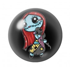 Cabochon en Verre Illustré Sally Halloween 12 à 25mm  pour la Création de Bijoux Fantaisie - DIY