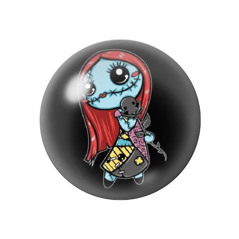Cabochon en Verre Illustré Sally Halloween 12 à 25mm