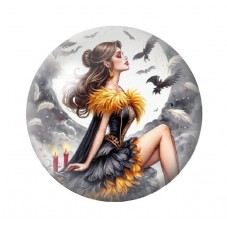 Cabochon en Verre Illustré La Belle et la Bête Halloween 12 à 25mm  pour la Création de Bijoux Fantaisie - DIY