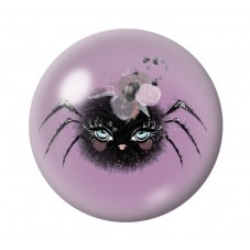 Cabochon en Verre Illustré Araignée Halloween 12 à 25mm  pour la Création de Bijoux Fantaisie - DIY
