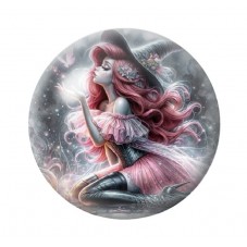 Cabochon en Verre Illustré La Petite Sirène Halloween 12 à 25mm  pour la Création de Bijoux Fantaisie - DIY