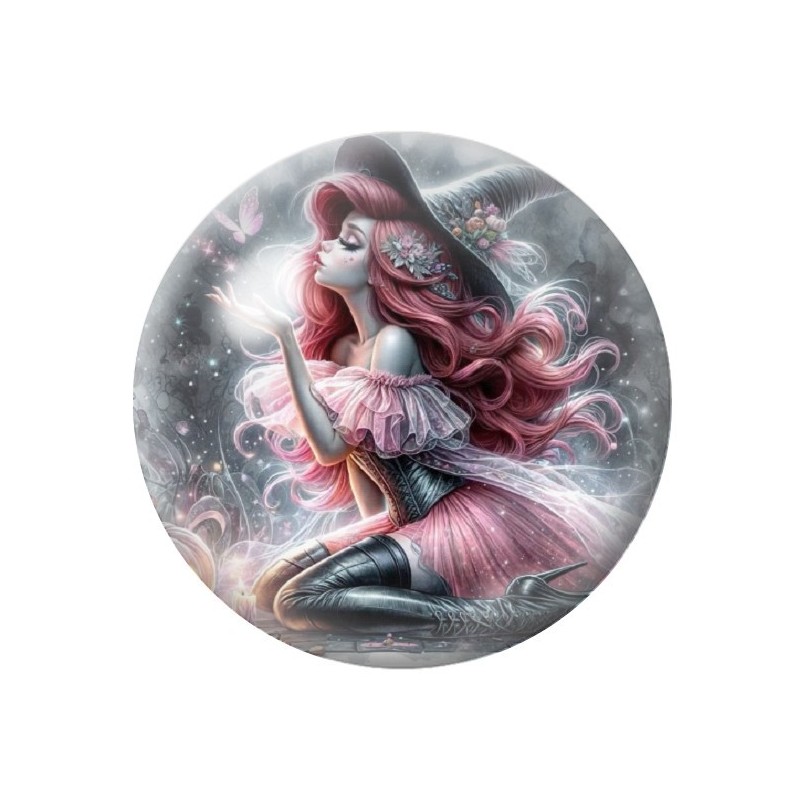 Cabochon en Verre Illustré La Petite Sirène Halloween 12 à 25mm