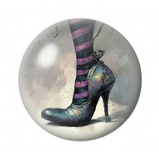 Cabochon en Verre Illustré Chaussures de Sorcière Halloween 12 à 25mm  pour la Création de Bijoux Fantaisie - DIY