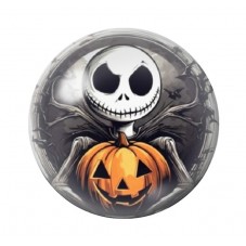 Cabochon en Verre Illustré Jack Citrouille Halloween 12 à 25mm  pour la Création de Bijoux Fantaisie - DIY