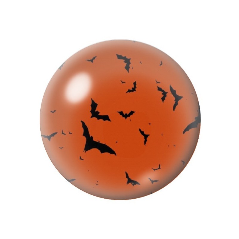 Cabochon en Verre Illustré Chauves-Souris Halloween 12 à 25mm