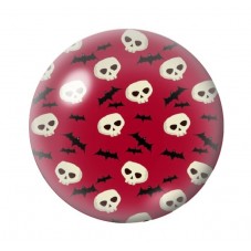 Cabochon en Verre Illustré Tête de Mort Halloween 12 à 25mm  pour la Création de Bijoux Fantaisie - DIY