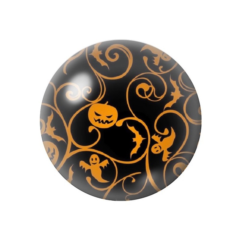 Cabochon en Verre Illustré Halloween 12 à 25mm