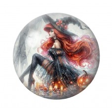 Cabochon en Verre Illustré La Petite Sirène Halloween 12 à 25mm  pour la Création de Bijoux Fantaisie - DIY