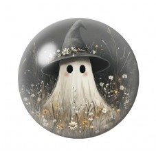 Cabochon en Verre Illustré Fantôme Halloween 12 à 25mm  pour la Création de Bijoux Fantaisie - DIY