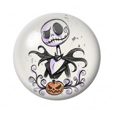 Cabochon en Verre Illustré Jack Halloween 12 à 25mm  pour la Création de Bijoux Fantaisie - DIY