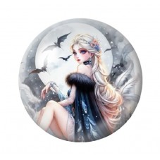 Cabochon en Verre Illustré La Reine des Neiges Halloween 12 à 25mm  pour la Création de Bijoux Fantaisie - DIY