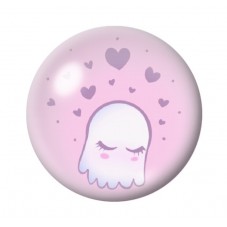 Cabochon en Verre Illustré Fantôme Halloween 12 à 25mm  pour la Création de Bijoux Fantaisie - DIY