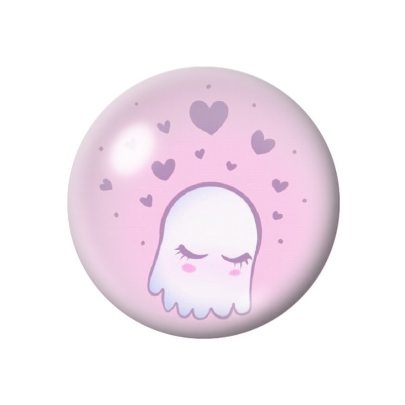 Cabochon en Verre Illustré Fantôme Halloween 12 à 25mm