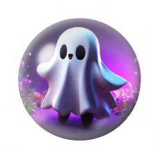 Cabochon en Verre Illustré Fantôme Halloween 12 à 25mm  pour la Création de Bijoux Fantaisie - DIY