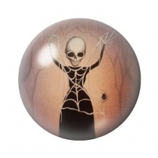 Cabochon en Verre Illustré Squelette Halloween 12 à 25mm  pour la Création de Bijoux Fantaisie - DIY