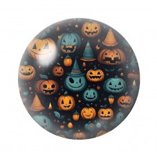 Cabochon en Verre Illustré Citrouilles Halloween 12 à 25mm  pour la Création de Bijoux Fantaisie - DIY