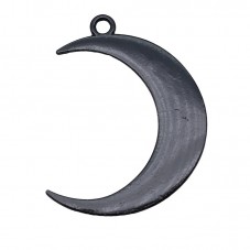 Breloque Pendentif Lune Noir Gothique 44x32mm