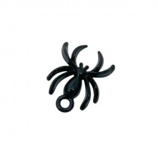 2 Breloques Araignée Noir Gothique 17x13mm pour la Création de Bijoux Fantaisie - DIY