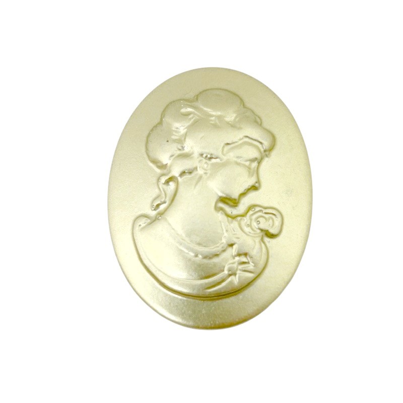 Camée Cabochon Lady Couleur Or Haute Qualité pour Support 30x40mm