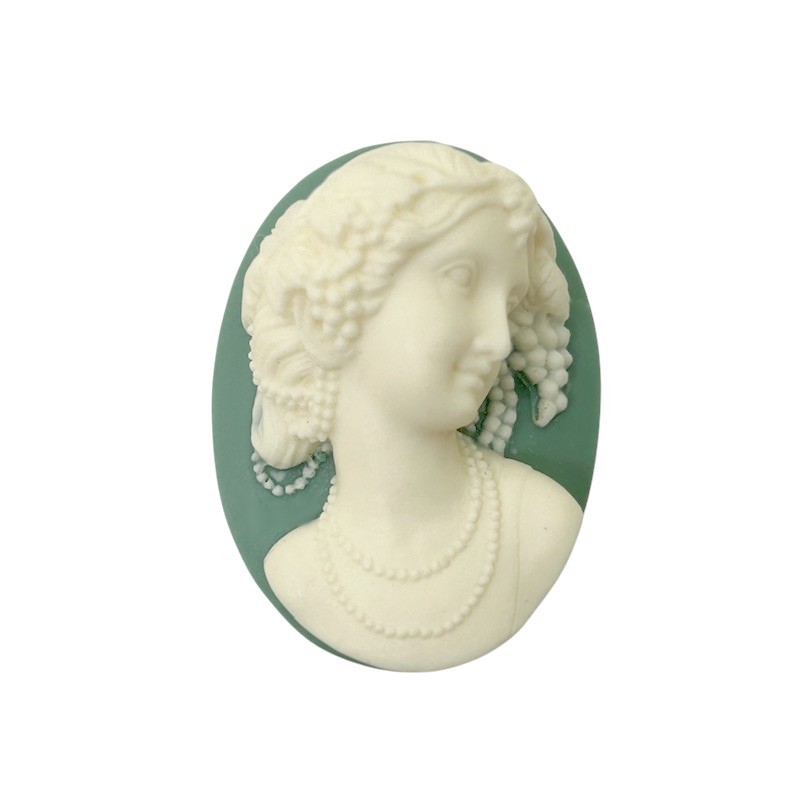 Camée Cabochon Lady Vintage 3D Haute Qualité pour Support 30x40mm