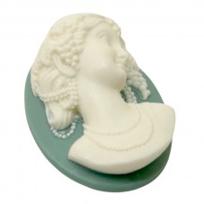 Camée Cabochon Lady Vintage 3D Haute Qualité pour Support 30x40mm
