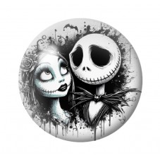 Cabochon en Verre Illustré Jack Gothique 12 à 25mm pour la création de bijoux fantaisie - DIY