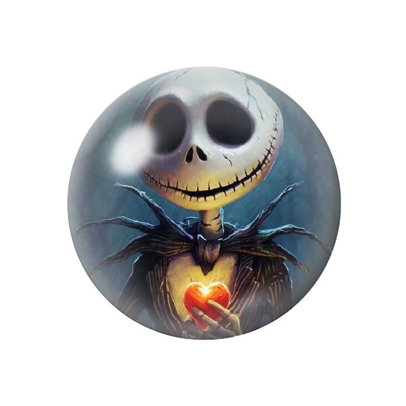 Cabochon en Verre Illustré Jack Gothique 12 à 25mm