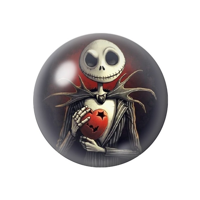 Cabochon en Verre Illustré Jack Gothique 12 à 25mm