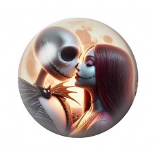 Cabochon en Verre Illustré Jack Gothique 12 à 25mm pour la création de bijoux fantaisie - DIY