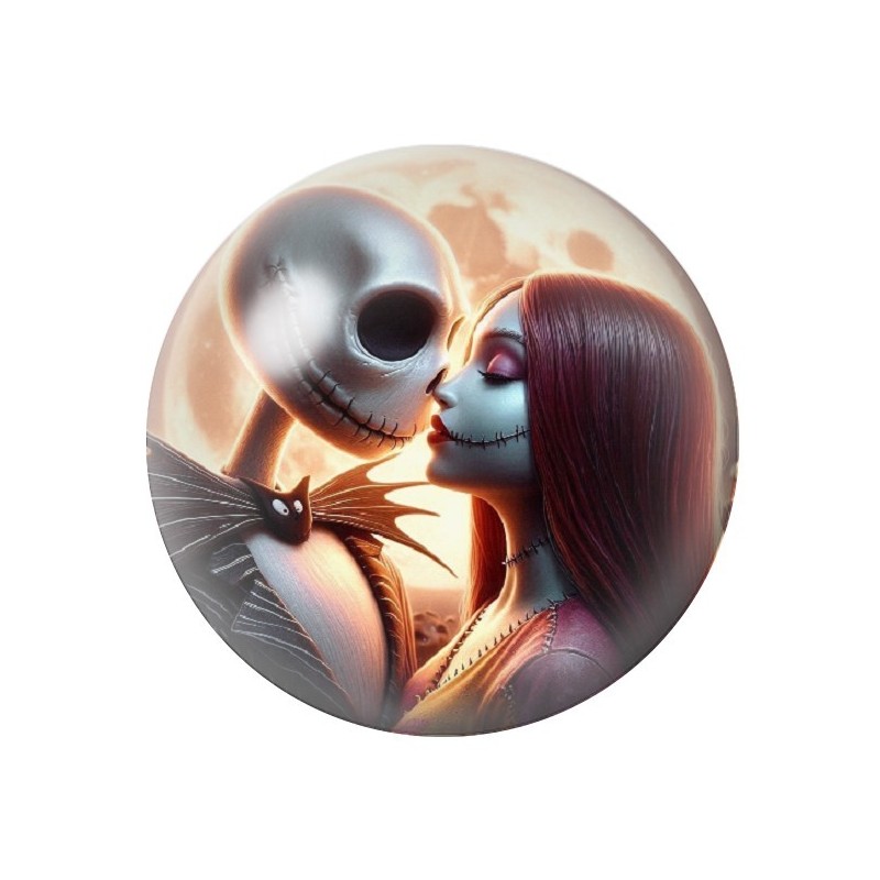 Cabochon en Verre Illustré Jack Gothique 12 à 25mm