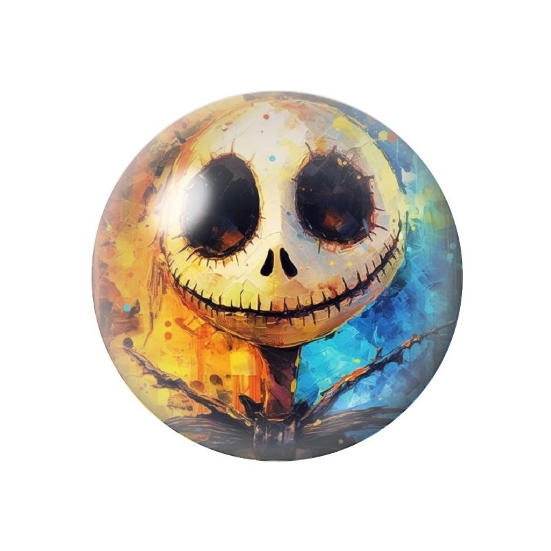 Cabochon en Verre Illustré Jack Gothique 12 à 25mm