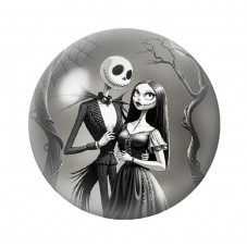 Cabochon en Verre Illustré Jack Gothique 12 à 25mm pour la création de bijoux fantaisie - DIY