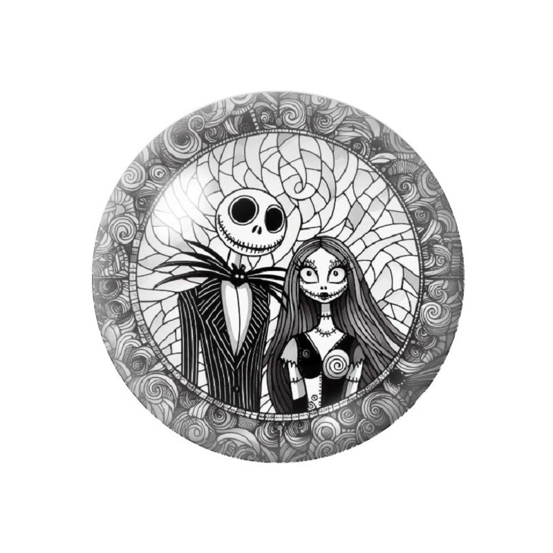 Cabochon en Verre Illustré Jack Gothique 12 à 25mm