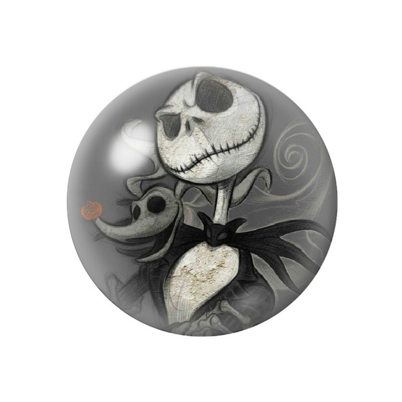 Cabochon en Verre Illustré Jack Gothique 12 à 25mm