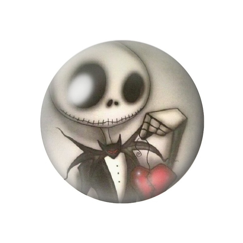 Cabochon en Verre Illustré Jack Gothique 12 à 25mm