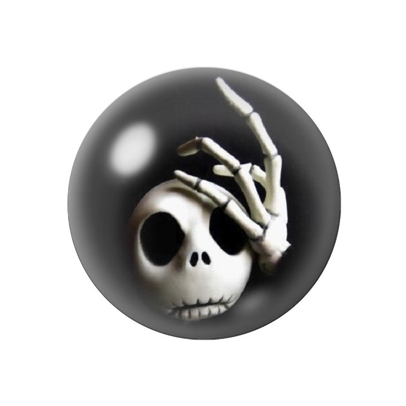 Cabochon en Verre Illustré Jack Gothique 12 à 25mm