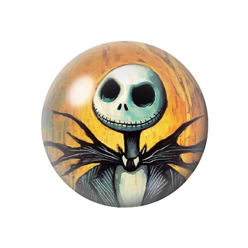 Cabochon en Verre Illustré Jack Gothique 12 à 25mm