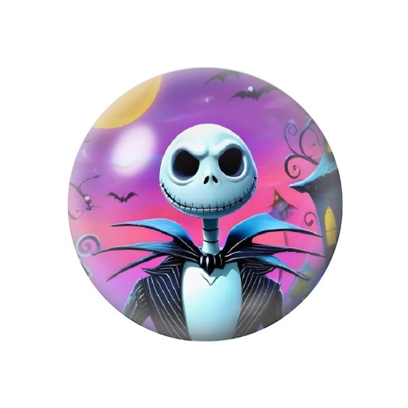 Cabochon en Verre Illustré Jack Gothique 12 à 25mm