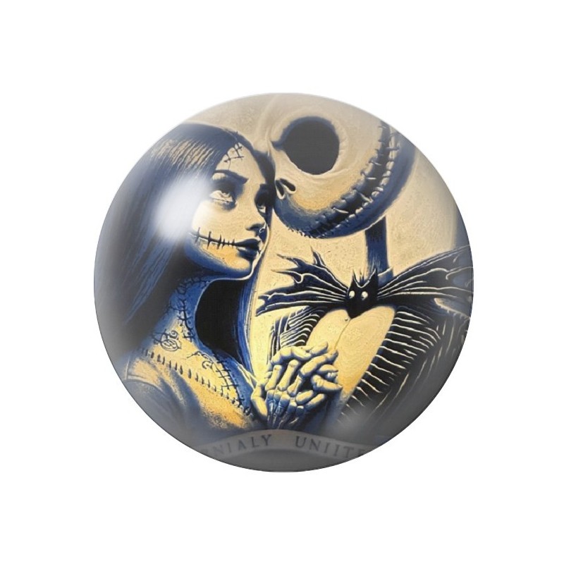 Cabochon en Verre Illustré Jack Gothique 12 à 25mm