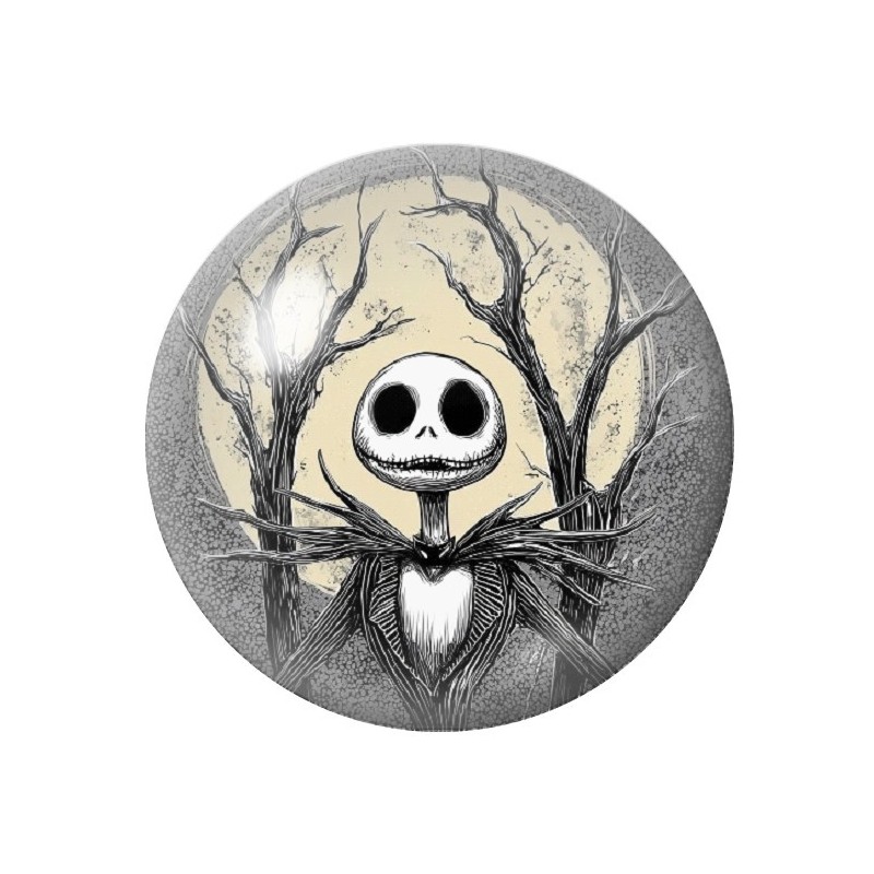 Cabochon en Verre Illustré Jack Gothique 12 à 25mm