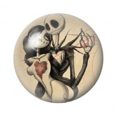 Cabochon en Verre Illustré Jack Gothique 12 à 25mm pour la création de bijoux fantaisie - DIY