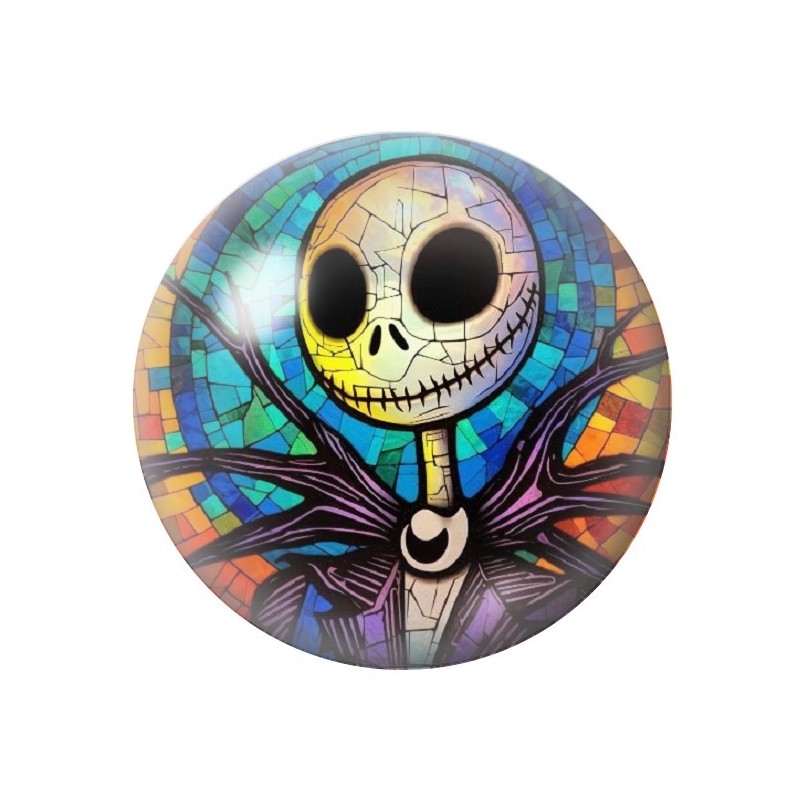 Cabochon en Verre Illustré Jack Gothique 12 à 25mm
